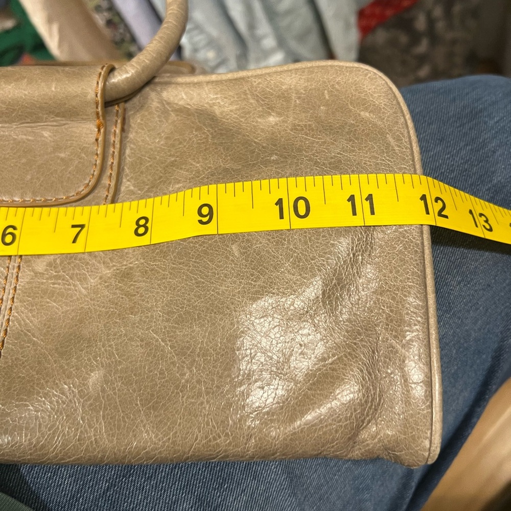 HOBO Tan Leather Clutch with Wristlet - Picture 7 of 9